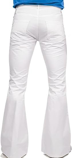 70s Disco Pants for Men,Mens Bell Bottom Jeans Pants